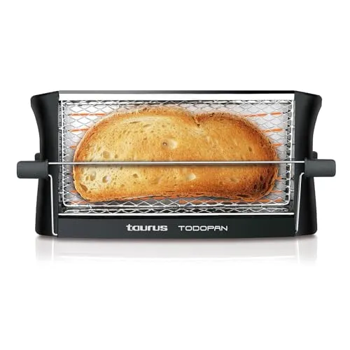 TAURUS 960632 Toaster aus Edelstahl - Hochwertiger Edelstahl-Toaster mit 700 W Leistung, ideal für alle Brotsorten und ausgestattet mit Haltestab für perfekten Toast.