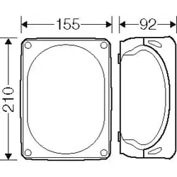 Hensel DK1610G Kabelabzweig - 5-poliger Abzweigkasten für Aufputz-Anwendungen, IP 55 Schutzart und innovative Klemmentechnik bis 10 mm