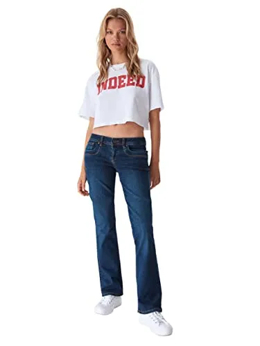 LTB Damen Jeans Valerie Bootcut Fit - Jeans für Frauen mit ausgestelltem Beinverlauf und tiefem Bund, aus hochwertiger Baumwolle und Elasthan, ideal für Arbeit und Freizeit.
