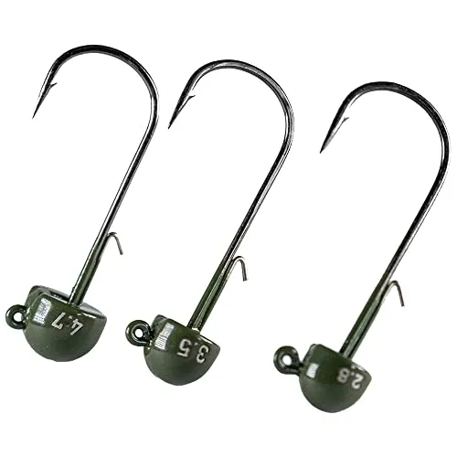 LMAB Tungsten Ned Rig Jigköpfe bleifrei, Jighead, Jigkopf für Gummifische & Gummiköder am Finesse Rig Ultra-Light, Set zum Barschangeln & Zanderangeln (Hakengröße 1/0, 4,7 Gramm)
