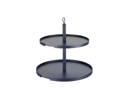 DesignBite BIG HUG Kuchenständer Etagere in Midnight Blue - Tortenständer & Etageren aus robustem Metall, stilvolles Design in elegantem Midnight Blue für besondere Anlässe und eine ansprechende Präsentation.