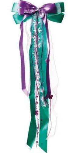 Nestler Schultütenschleifen türkis, lila, Perlen