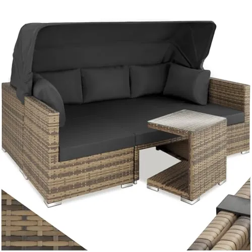 Produktbild TecTake Rattan Lounge San Marino
