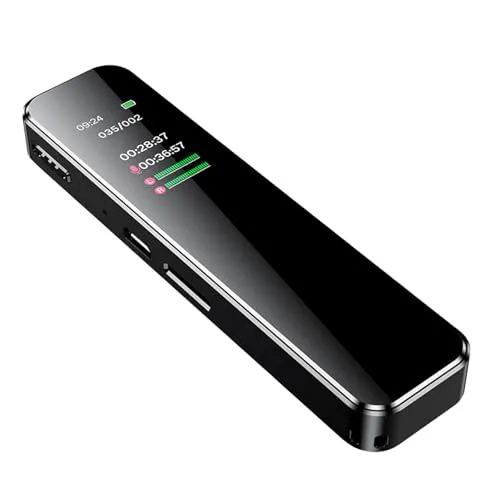 Diktiergerät Mini 64GB, Aufnahmegerät, Digitales Diktiergerät Mit Rauschunterdrückung,Diktiergerät Digital, Audio Recorder Mit Wiedergabe Für Konferenzen Kurse