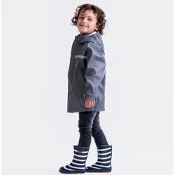 BMS Regen- und Matschjacke BMS Regenjacke für Kinder 100% wasserdicht mit Kapuze grau 116