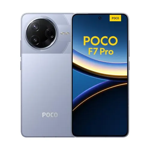 XIAOMI Poco F7 Pro Smartphone, 12+256GB, Blau, Handy ohne Vertrag, 50 MP, 120Hz AMOLED Display, Snapdragon Prozessor, 6000mAh Akku, 90W HyperCharge, HyperAI, Dual-SIM