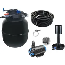 Aquaristikwelt24 - Druckteichfilter Set Cpf 50000 Regelbare Eco Pumpe 10m Schlauch Standskimmer Nr.56