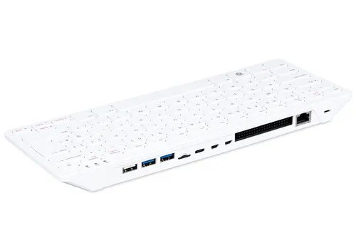 Raspberry Pi 500 Unit, US-Layout - Kompakter Computer mit integrierter Tastatur, leistungsstarkem Quad-Core Prozessor und doppelter 4K-Display-Ausgabe – ideal für kreative Projekte und Home Office.