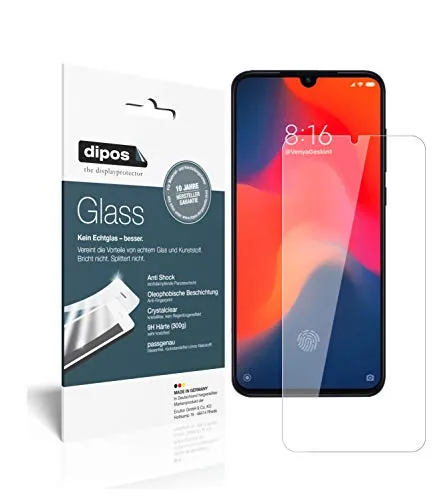 dipos I 2X Displayschutz klar kompatibel mit Xiaomi Mi 9 Schutzfolie 9H Anti-Shock