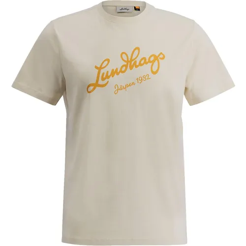 Lundhags Herren Järpen Kurzarmshirt - Creme - T-Shirts für Herren, weich und langlebig mit robustem Markenlogo, perfekt für Sport und Freizeit.