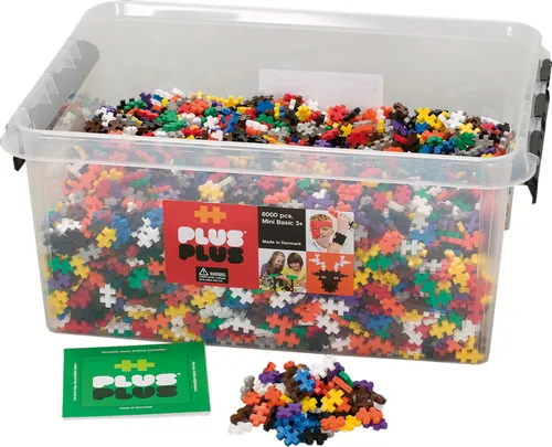 Plus-Plus Mini Basic - 6000 Teile - Bauklötze & Bausteine, kreatives Bauen mit 6000 Teilen für endlosen Spaß und Förderung der motorischen Fähigkeiten