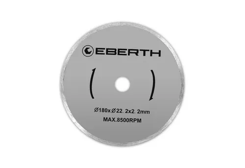 EBERTH Trennscheiben Diamanttrennscheibe für Stein, Beton, Diamantscheibe mit 180mm Durchmesser, 22,2mm Bohrung