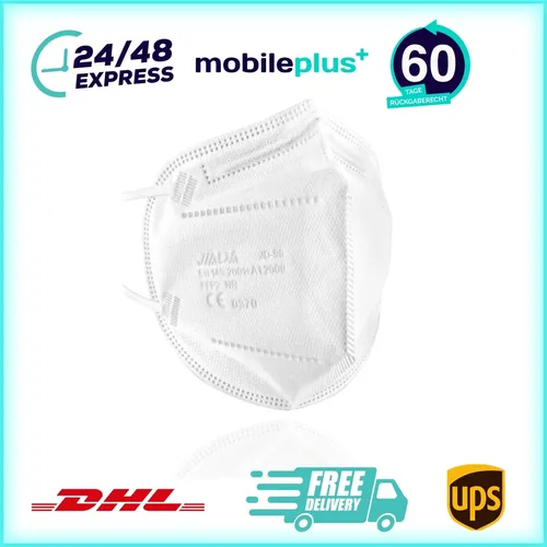 Original 25x FFP2 NR Einwegmaske Atemschutzmaske Halbfiltermaske Weiß JD-99