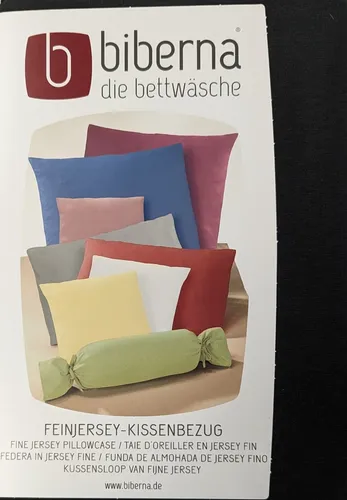 Biberna Kissenbezug Anthrazit  40 x 80 cm  2 Stück Feinjersey 100% Baumwolle
