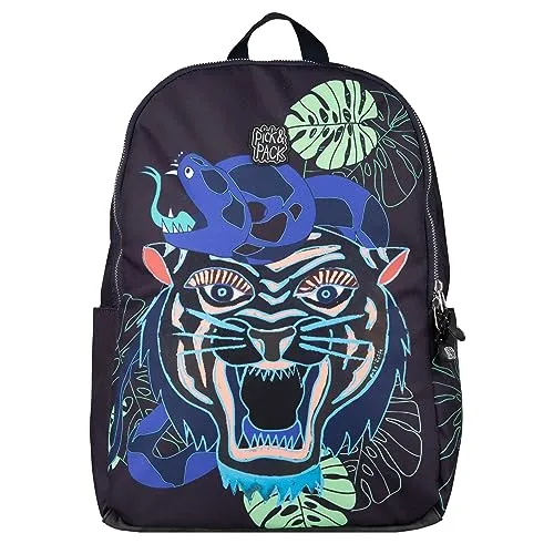 Pick & Pack - Großer Schulrucksack für Kinder - Schulranzen für Jungen und Mädchen: Handgefertigt aus recyceltem Polyester, ergonomisch und ideal für Schulkinder ab 5 Jahren. Mit Tablet- und Laptopfach sowie mehreren Taschen für optimale Organisation.