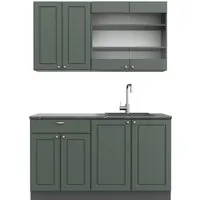 Vicco Küchenzeile Fame-Line 140 cm - Küchenzeilen im modernen Landhausstil mit hochwertigen Fronten, ideal für stilvolle Küchen und höchsten Nutzungskomfort.