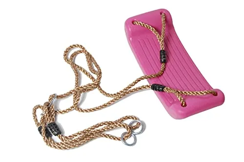 OTITU Kinderschaukel Outdoor Indoor Schaukelsitz - Schaukelbrett Brettschaukel für Kinder zum Schaukeln, Flache Sitzschaukel Babyschaukel - Bunte Schaukel Outdoor-Spielschaukel Rosa