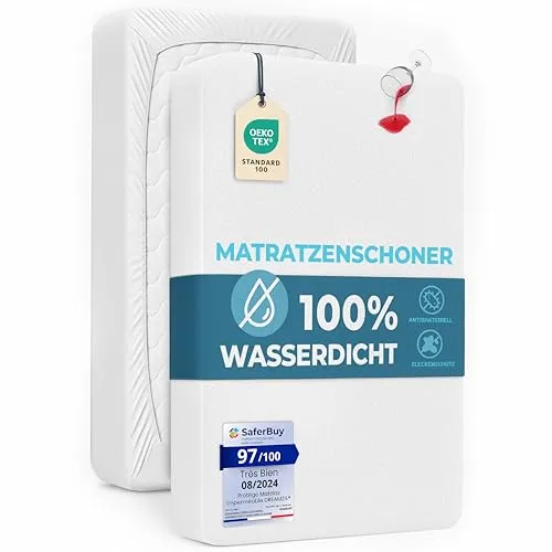 Dreamzie Matratzenschoner 70x190 - Wasserdicht & Atmungsaktiv - Matratzenüberzüge: Der wasserdichte Matratzenschoner schützt vor Flecken und Unfällen, ideal für Kinder und Haustiere, sorgt für angenehmen Schlafkomfort ohne Geräusche.