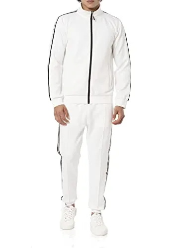 Redbridge Premium Trainingsanzug Ecru M – Sportlicher Zweiteiler mit Streifen