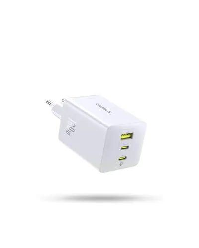 Baseus Enerfill USB C Ladegerät 100W, 3-Ports USB C Netzteil, PD Ladegerät mit PPS, GaN Schnellladegerät kompatibel mit MacBook Pro/Air, iPad, Laptop, iPhone 17/16/15/14, Galaxy S25, Pixel, Weiß