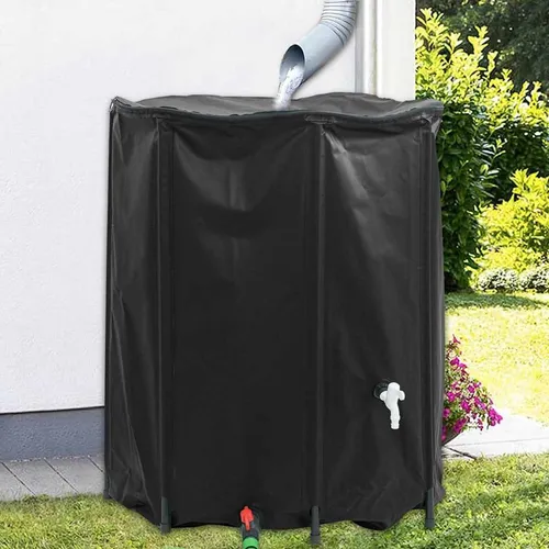 vidaXL Wassertank mit Wasserhahn 1250L - Faltbarer Regenwassertank aus reißfestem PVC, ideal zur Regenwasserspeicherung für die Gartenbewässerung. Mit praktischem Wasserhahn und Zwei-Wege-Reißverschluss für sicheren und einfachen Zugriff.