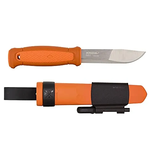 Morakniv Kansbol w/ Survival Kit - Feste Klinge mit Sandvik Edelstahlklinge - Gürtelmesser mit rostfreier Klinge und sicherem Halt, ideal für Outdoor-Abenteuer und Survival-Situationen.