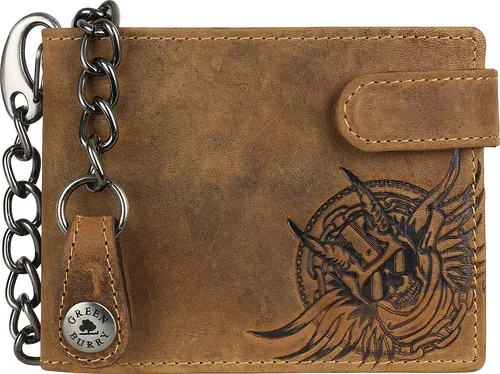 Greenburry Vintage Scheintasche 2tlg. Skull RFID mit Kette
