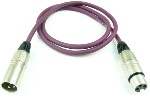 m Mikrofonkabel XLR - PURPUR LILA VIOLETT DMX Kabel 3 pol Adam Hall K3MMF0100 1