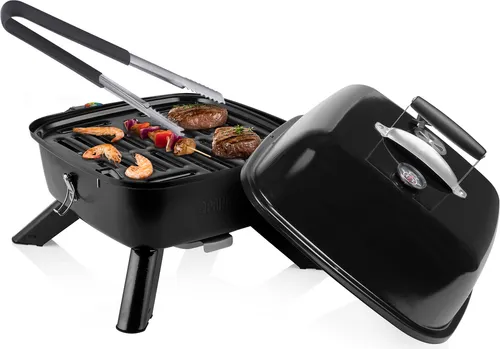 Hybridgrill 2-in-1: Elektro- & Holzkohlegrill 37x37cm von Princess