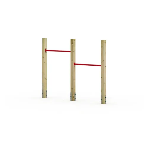 Wickey Turnreck FIT Tumble 302 - Doppel-Turnreck für den Garten - Turngeräte, mitwachsendes Design (90-140 cm), extrem witterungsbeständig und 100 kg belastbar – ideal für aktive Kinder im Freien!