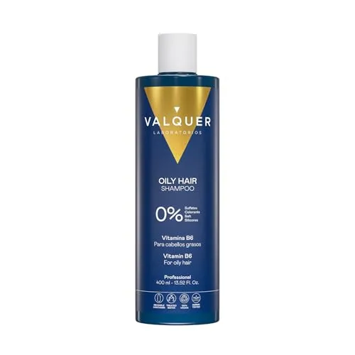 Valquer Shampoo 400ml - Für fettiges Haar - Entdecke das Valquer Shampoo für fettiges Haar (400 ml), das sanft reinigt und die Talgproduktion reguliert. Ideal für frisches, leichtes Haar ohne Sulfate und Silikone. Vegan und tierversuchsfrei.