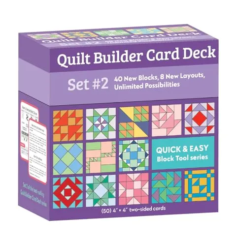 Quilt Builder Card Deck Set: 40 New Blocks, 8 New Layouts, Unlimited Possibilities (2)