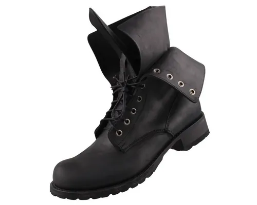 Sendra Boots 11634-Sprinter Negro Stiefel - Vielseitige Sendra Herren Schnürstiefel in Schwarz, die sich durch einen wandelbaren Schaft individuell anpassen lassen. Hergestellt aus weichem, gefettetem Glattleder und mit rutschfester Gummisohle für optimalen Grip. Handgefertigt in Spanien.