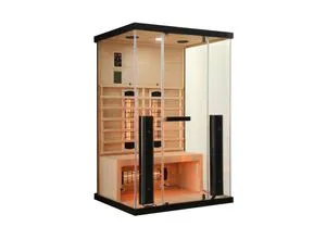 Sanotechnik Infrarotkabine BILLUND 2 NEU - Wärmekabine für 2 Personen mit 5 leistungsstarken Vollspektrumstrahlern, ideal für entspannende Wellnessmomente in den eigenen vier Wänden.
