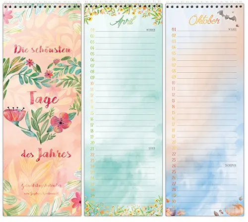 Geburtstagskalender mit Spiralbindung von Sophies Kartenwelt