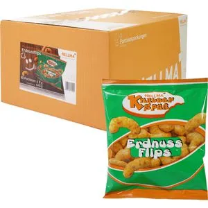 Hellma Erdnussflips Knabber Spaß, je 8g, 80 Beutel von Hellma