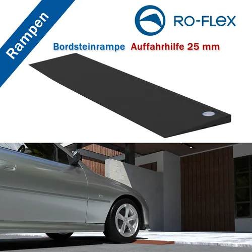 Bordsteinrampe 100 x 25 x 2,5 cm Auffahrrampe Überfahrrampe Rollstuhlrampe Auto