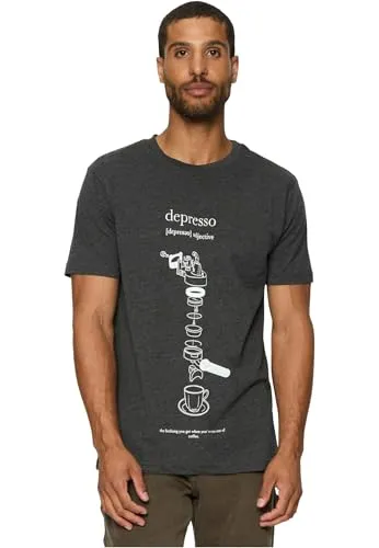 Mister Tee Herren T-Shirt Depresso Tee Charcoal M