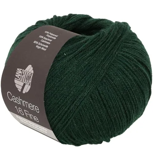 LANA GROSSA Cashmere 16 Fine | Aus Kaschmir- und Merinowolle | Handstrickgarn aus 80% Schurwolle (Merino extrafine), 10% Kaschmir & Polyamid | 50g Wolle zum Stricken & Häkeln | 320m Garn FB 53