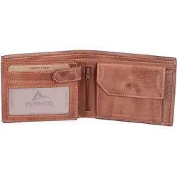 Echtleder Scheintasche mit Lasche, braun