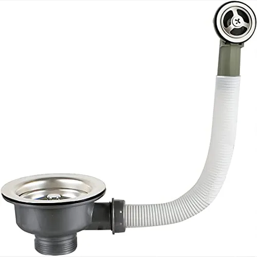 Qrity 114 mm Edelstahl Küchenspüle Siebkorb 1½