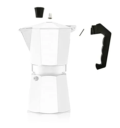 Ersatzgriff Moka Ersatzgriff für Kaffeemaschine 1/2/3/6/9 Tassen (6 Tassen) Schwarz