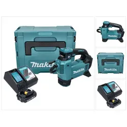 Makita DMP 181 RA1J Akku Kompressor 18 V - Akku Kompressor mit 11,1 bar Druck, öl- und fettfrei, ideal für mobile Anwendungen und vielseitige Einsatzmöglichkeiten.