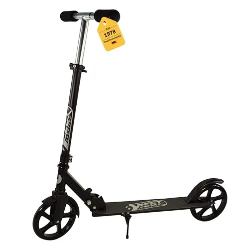 Best Sporting Scooter 200er - Klappbarer Kinderroller mit Ständer, schwarz - Roller/Kickboards: Hochwertiger, klappbarer Scooter aus Aluminium, ideal für Kinder und Erwachsene bis 170 cm. Höhenverstellbarer Lenker und robuste PU-Rollen für sicheres Fahren und einfache Handhabung.