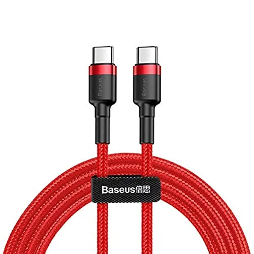 Baseus Cafule, Lade- & Datentransferkabel, rot, 2m, 3A, 60W, USB Type C & USB Type C, PD2.0, Flash/Schnellladung