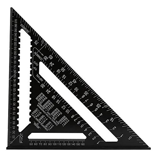 30,5 cm Layout-Werkzeug Aluminiumlegierung, Geometrie & Messen Winkelmesser & Geodreiecke Dreieck Vierkantlineal Feinmechaniker Tischler Messwerkzeug ...