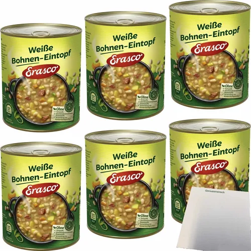 Erasco weiße Bohneneintopf 6er Pack 6x800g Dose usy Block