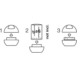 Spirella Mülleimer Bowl, 1 Liter, weiß von Spirella