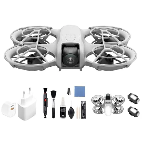 DJI Neo Mini Drohne mit 4K Kamera und Zubehör - App- & ferngesteuerte Drohne mit nur 135g, ideal für einfache Handhabung und beeindruckende Vlogs dank KI-Motivverfolgung und QuickShots. Perfekt für Outdoor-Abenteuer!