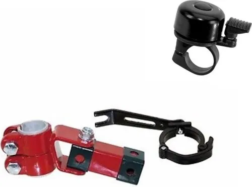 Trail Gator Adapter Fahrrad Sattelstützen-Set für Tandemstange Zweitrad inkl. 1 x Fahrradklingel